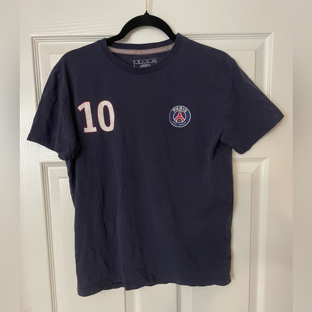 Neymar Jr #10 Paris-Saint Germain Tshirt - Blue - Men's Medium